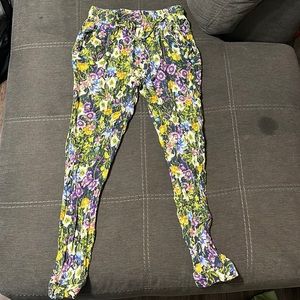 Flower print jogger pants